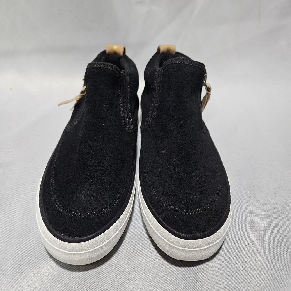 Sperry Top Sider Shoes Womens 6 Black Crest Lug Sneakers Suede Slip On STS86853 - Picture 2 of 7